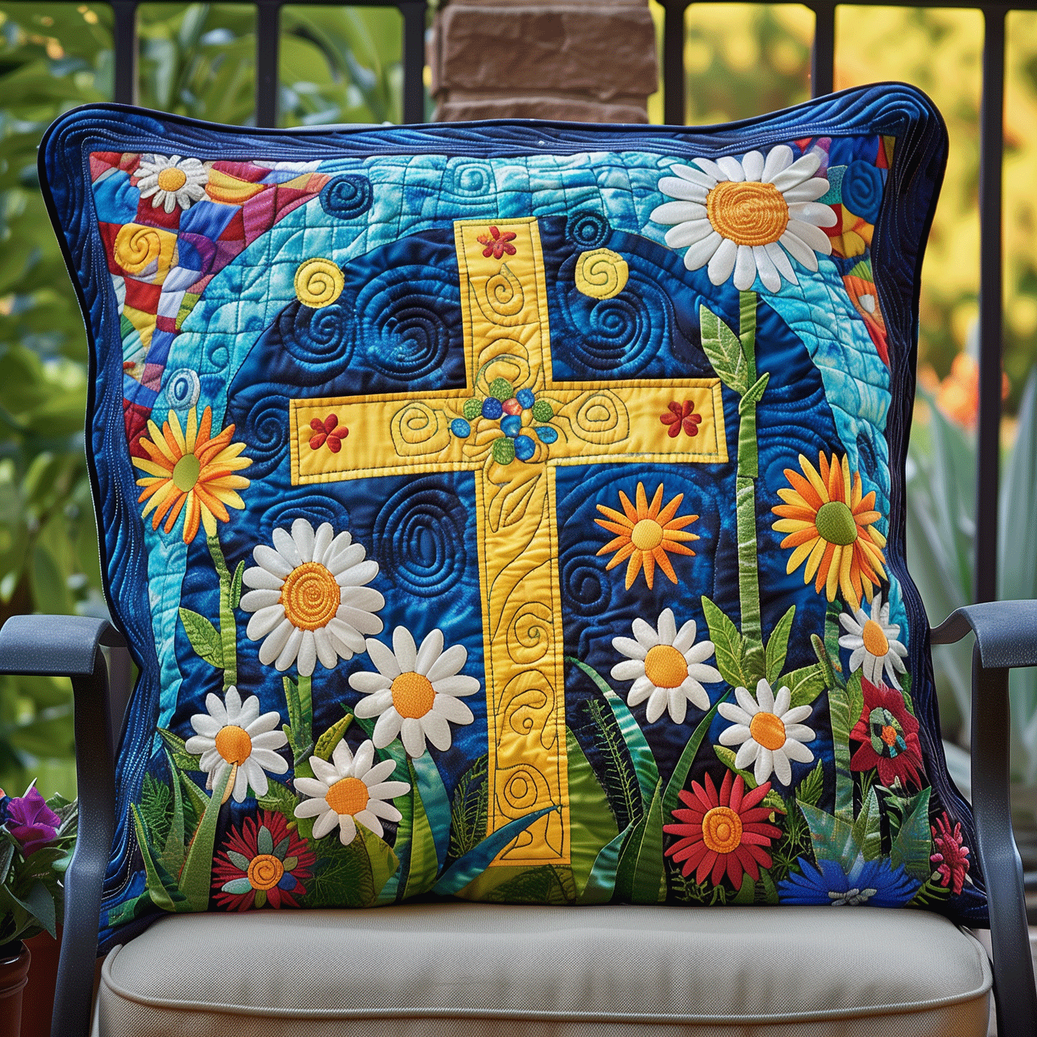 Cross of Light Quilted Pillow Case NCU0TH1084