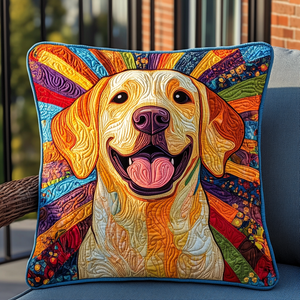 Cute Labrador Portraits Quilted Pillow Case NCU0PD722