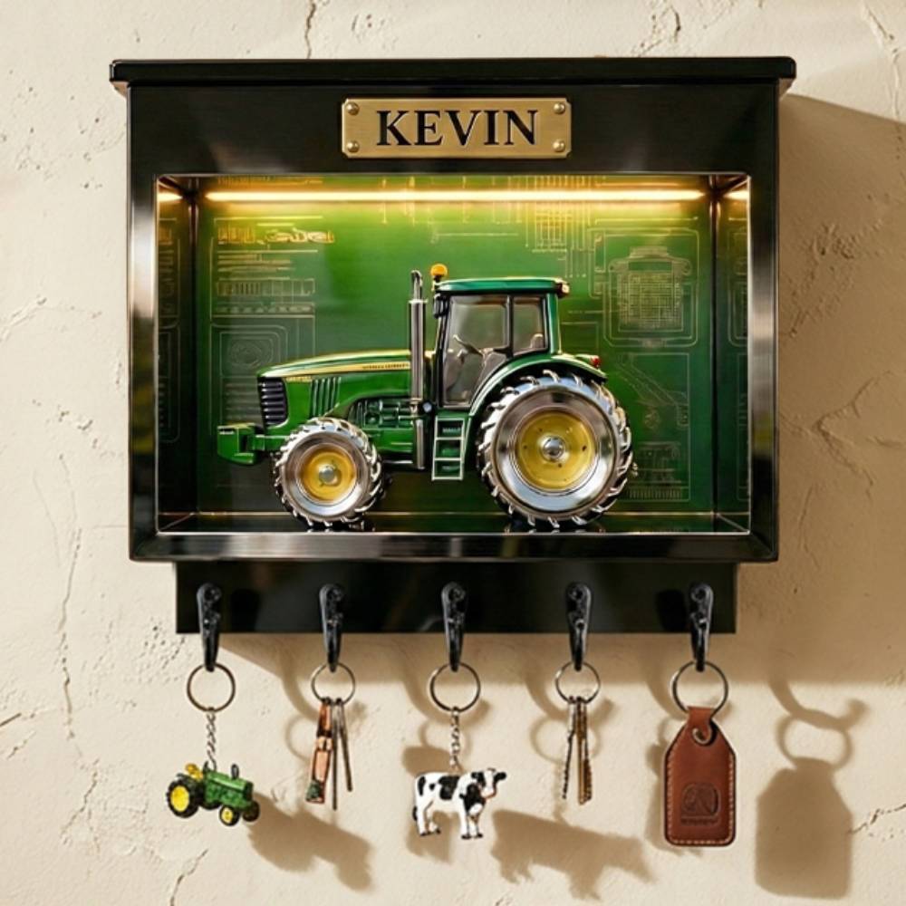 Tractor Acrylic Key Hanger - Personalized Gifts For Tractor Lover Key Hanger 05TGMG130126