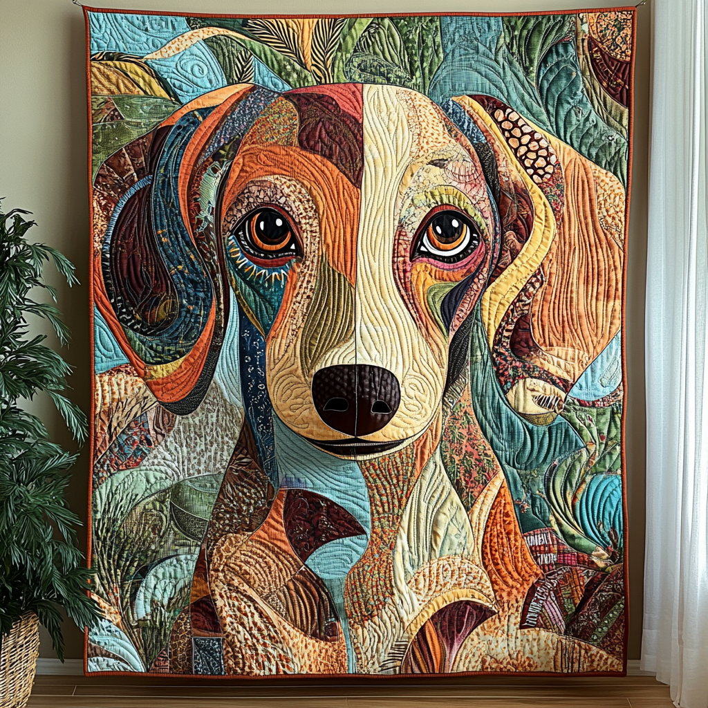 Dachshund Dream Quilted Blanket NCU0VL1069