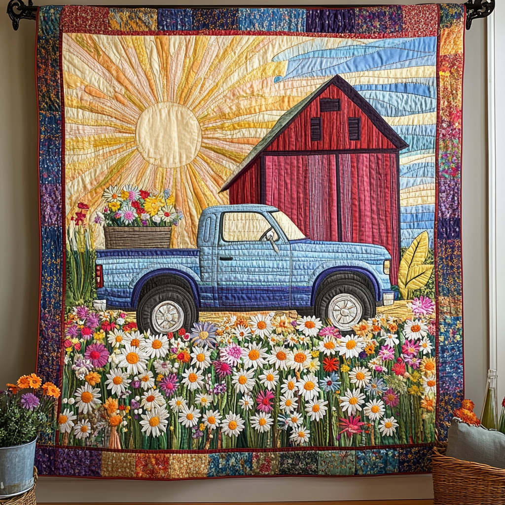 Daisy Drive Quilted Blanket NCU0DK5781