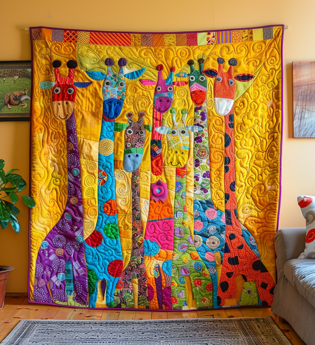 Dreamy Giraffe Quilted Blanket 03acxa310325