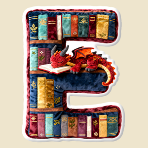 Book Dragon Alphabet Initial Letters Pillow, Personalized Gifts For Book Lovers 05qhtn191125