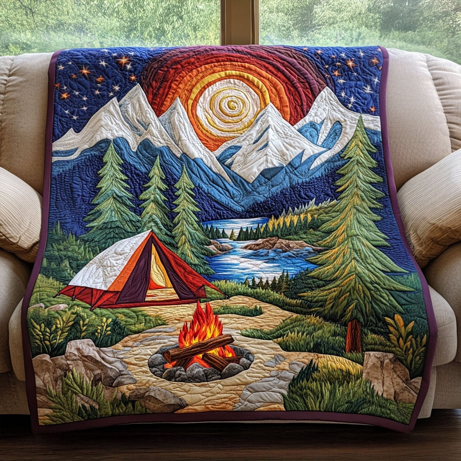 Echoes of the Wild Quilted Blanket NCU0PT4576