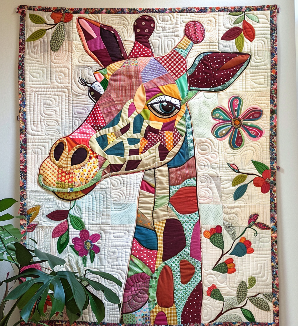 Elegant Giraffe Quilted Blanket 05acxa310325