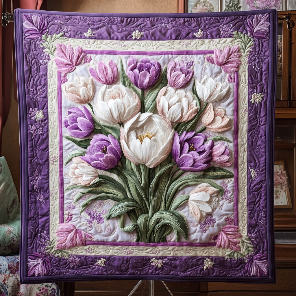 Enchanted Blooms Quilted Blanket NCU0VH3301