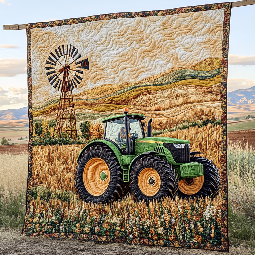 Fields of Green Quilted Blanket NCU0DV4412