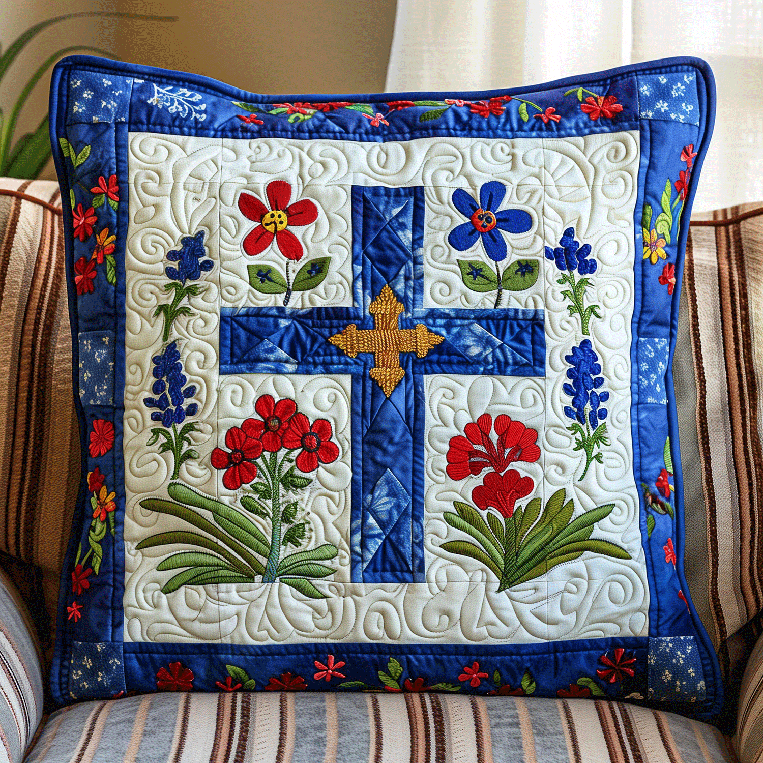 Floral Devotion Quilted Pillow Case NCU0TH1072