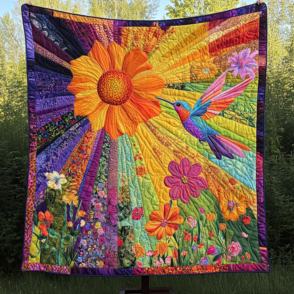 Floral Soar Quilted Blanket NCU0VH2503
