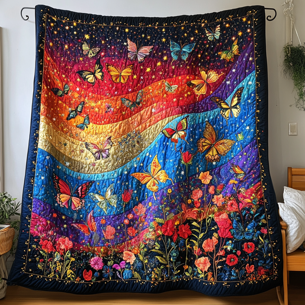 Flutter Grace Quilted Blanket NCU0DK5361