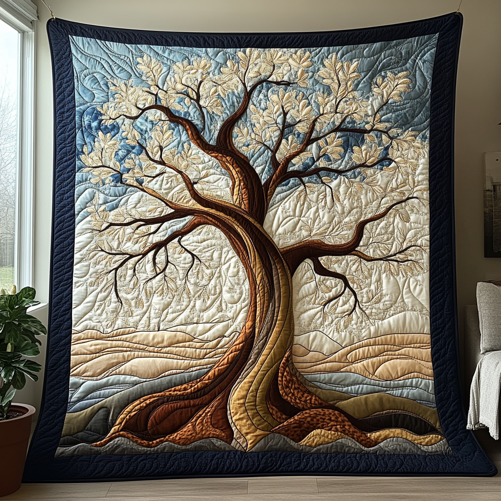 Forest of Wisdom Quilted Blanket NCU0DV2497
