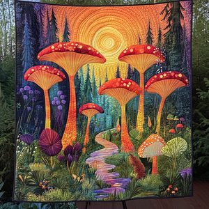 Fungi Fantasy Quilted Blanket NCU0VH3582
