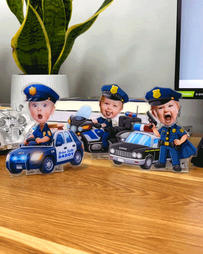 Police Shaking Head Standee - Custom Photo Gifts For Dad Cute Gifts-Homacus