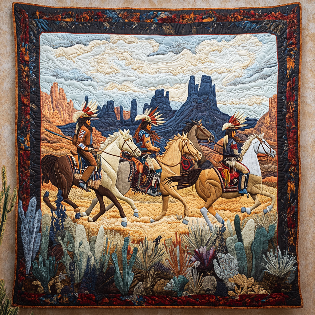 Galloping Heritage Quilted Blanket NCU0DV4341