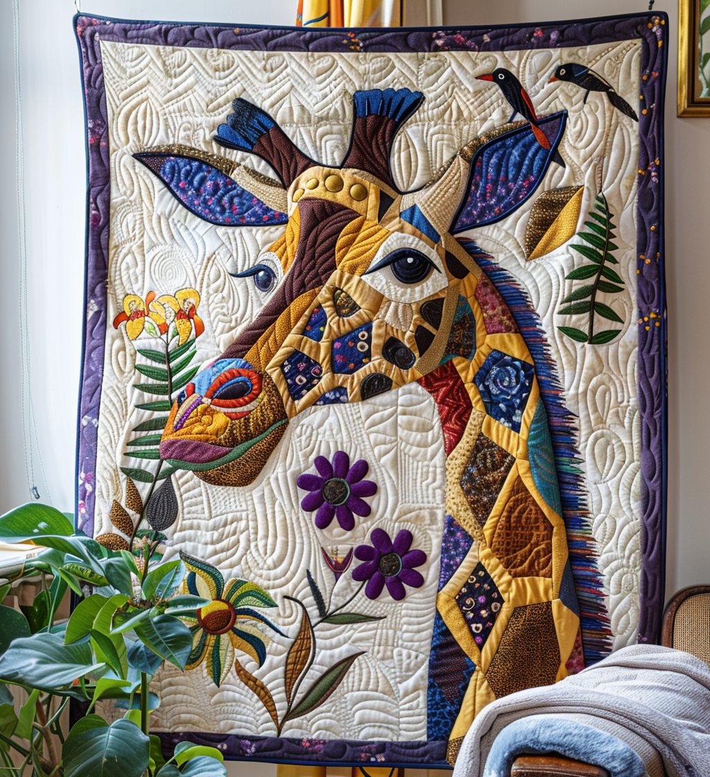 Giraffe Journey Quilted Blanket 04acxxa310325