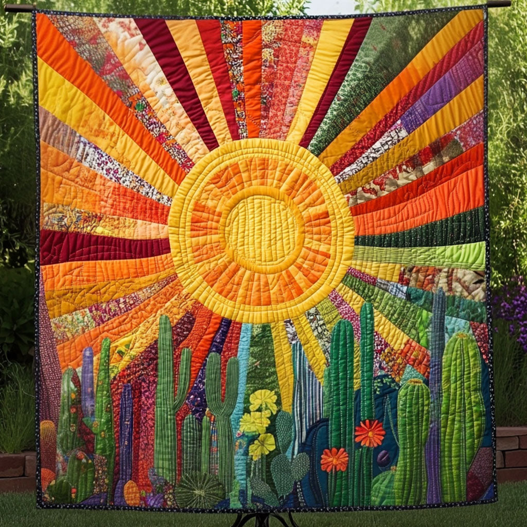 Golden Bloom Quilted Blanket NCU0NT5114