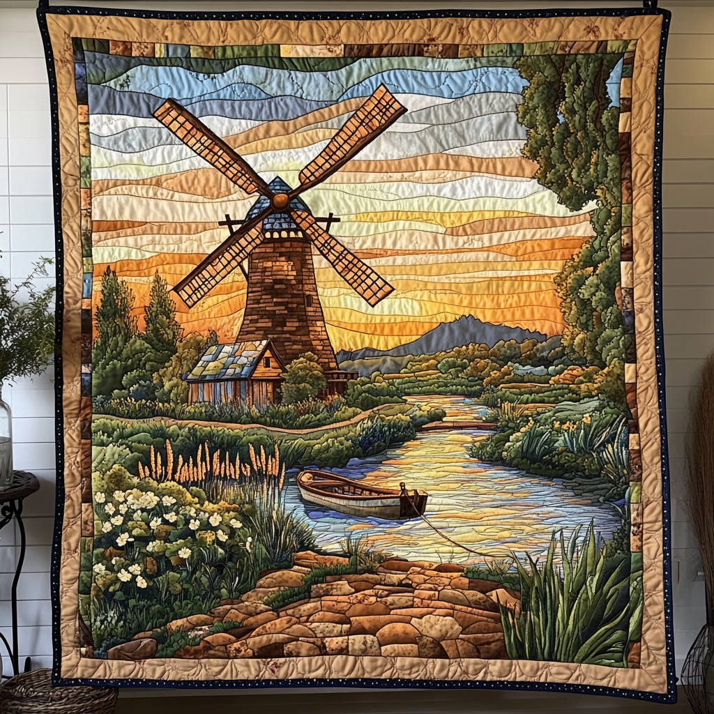 Golden Breeze Quilted Blanket NCU0DK5743