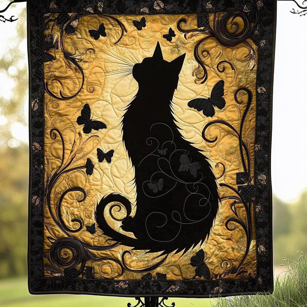 Golden Elegance Quilted Blanket NCU0NT3788