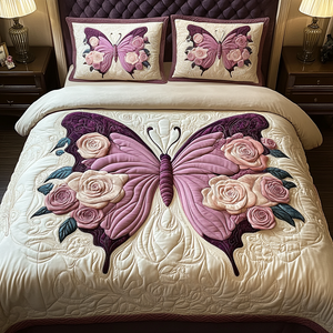 Butterfly Quilted Bedding Set NCU0VT108