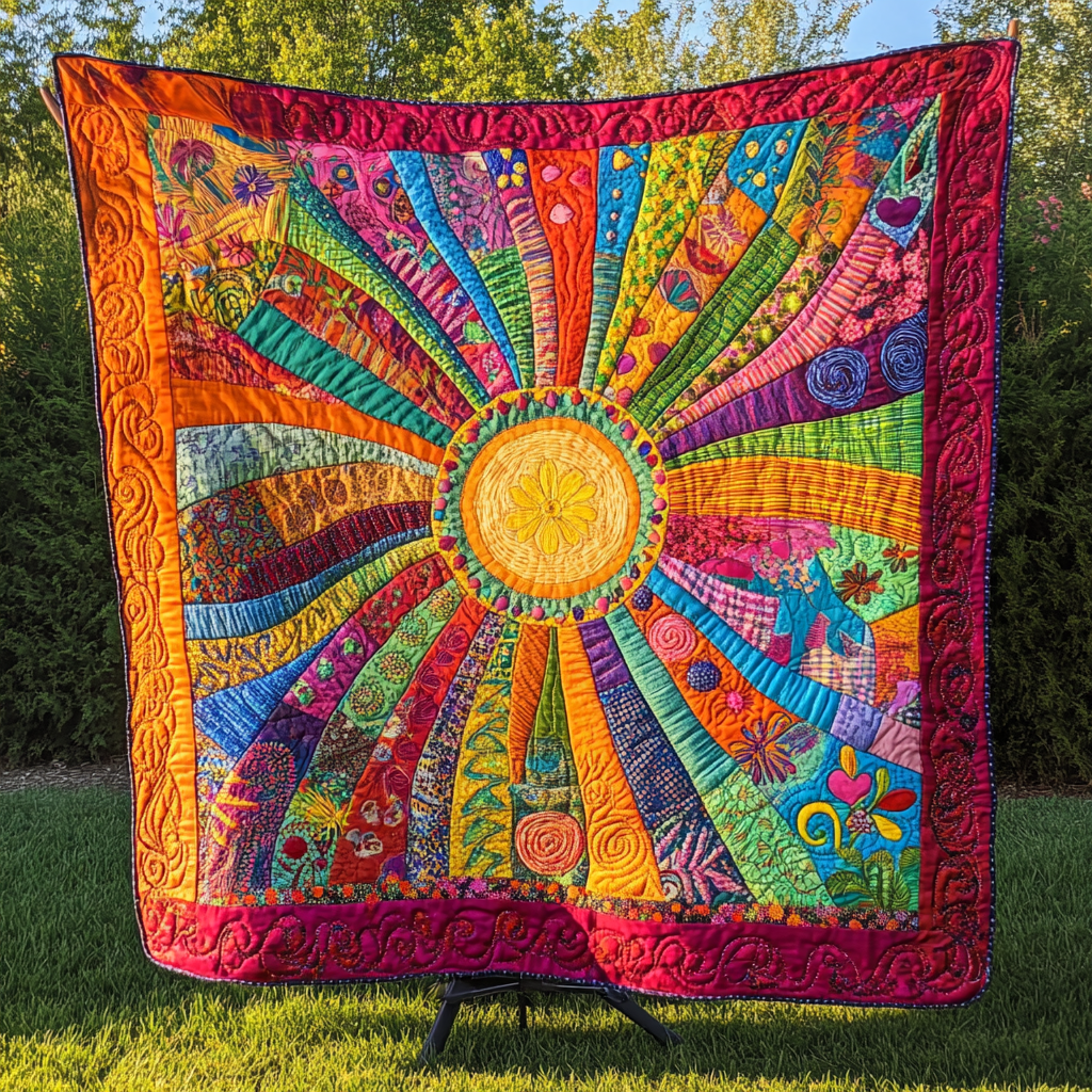 Golden Glow Quilted Blanket NCU0DK4352