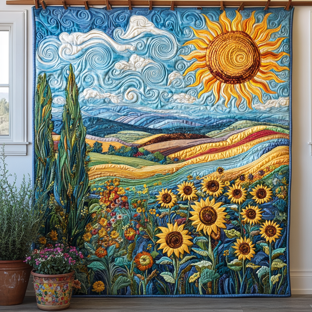 Golden Horizon Quilted Blanket NCU0DV3176