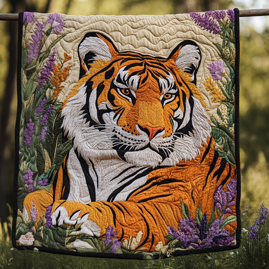 Golden Jungle Quilted Blanket NCU0DV4191