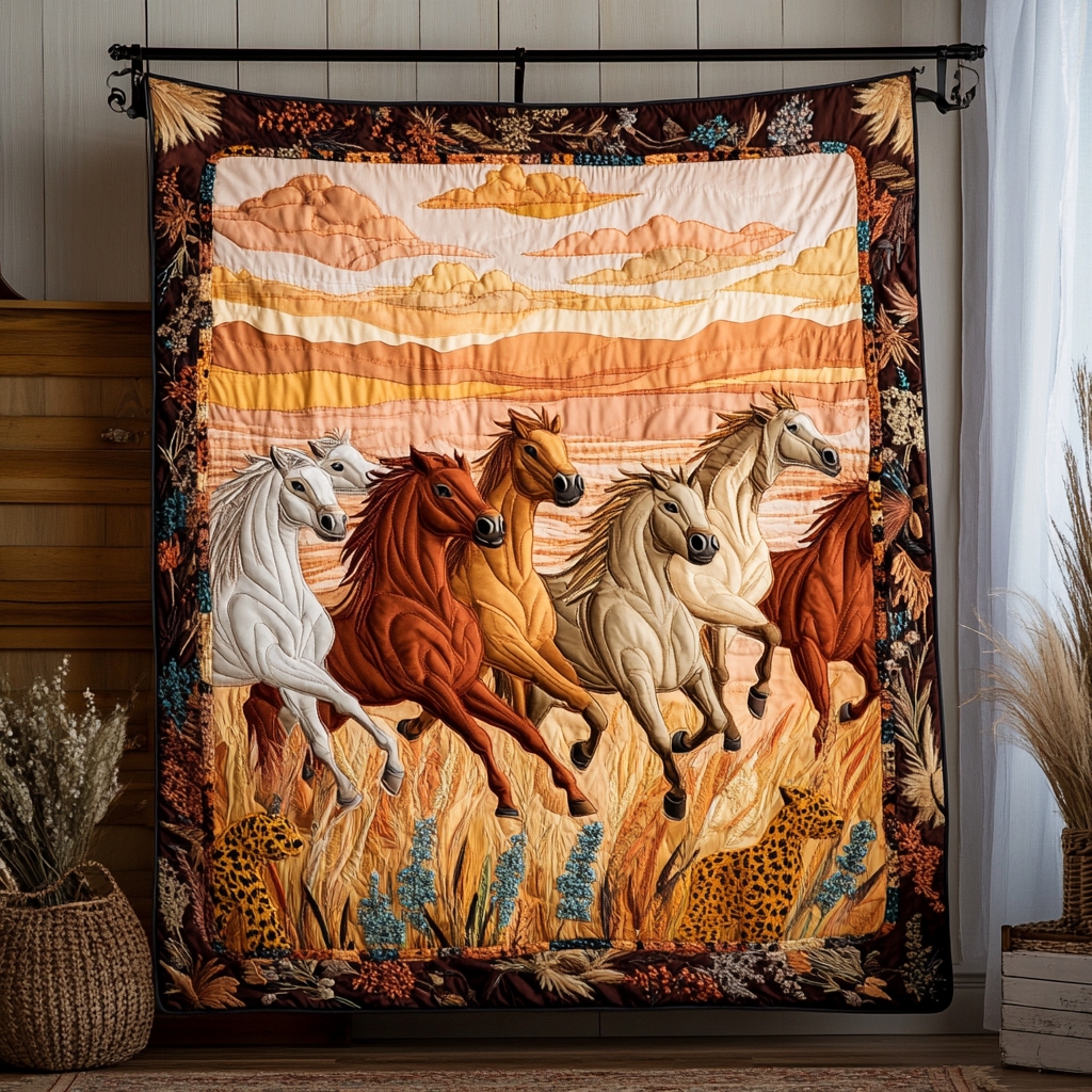 Golden Mane Quilted Blanket NCU0DK5273