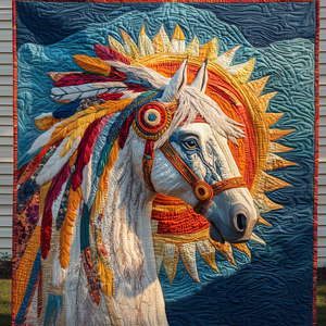 Golden Native Gallop Quilted Blanket NCU0DV3188