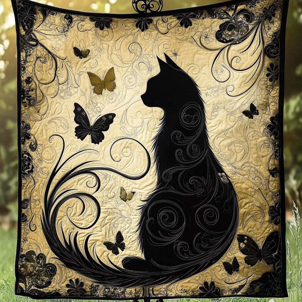 Golden Whiskers Quilted Blanket NCU0NT3781