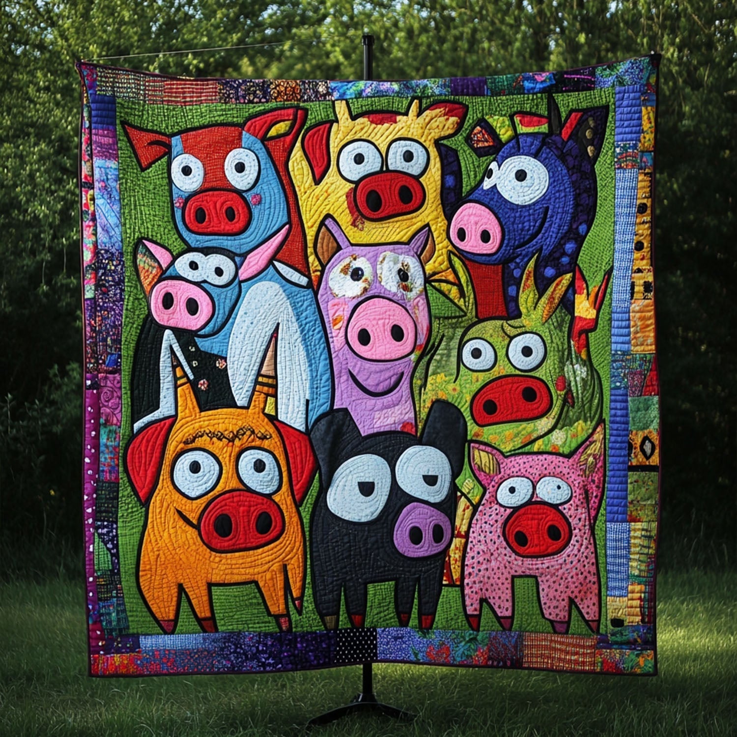 Happy Herd Quilted Blanket NCU0PT5048