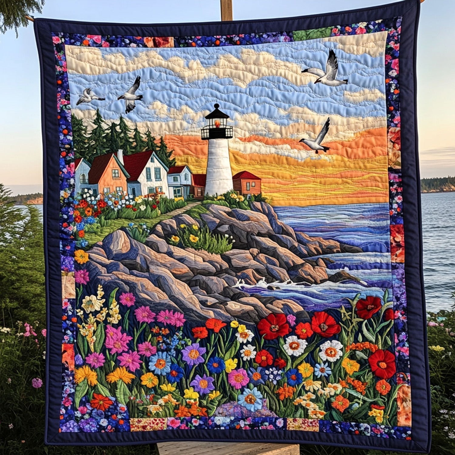 Harbor Dreams Quilted Blanket NCU0PT3563