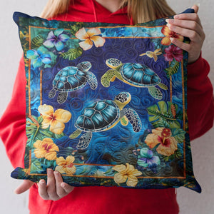 Hawaiian Bliss Turtle Quilted Pillow Case NCU0TL787