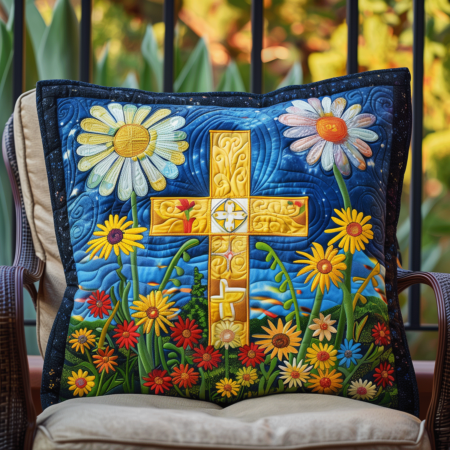 Heavenly Blooms Quilted Pillow Case NCU0TH1080