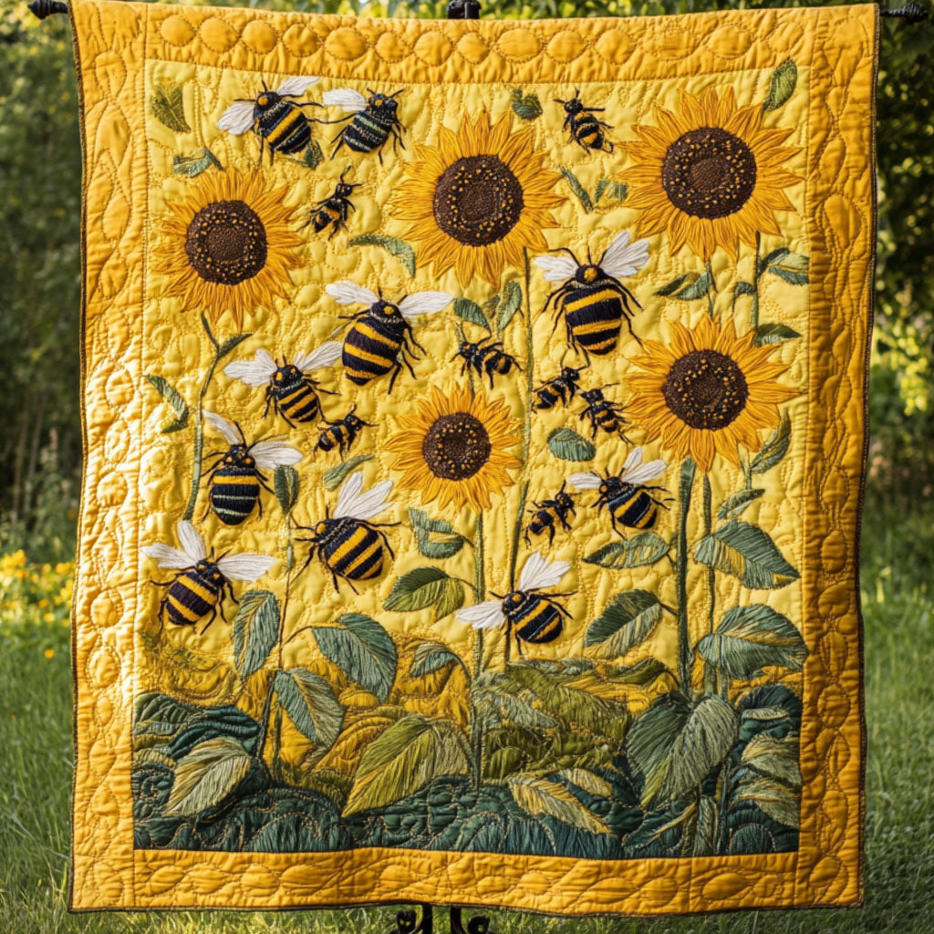 Hive and Bloom Quilted Blanket NCU0NT4710