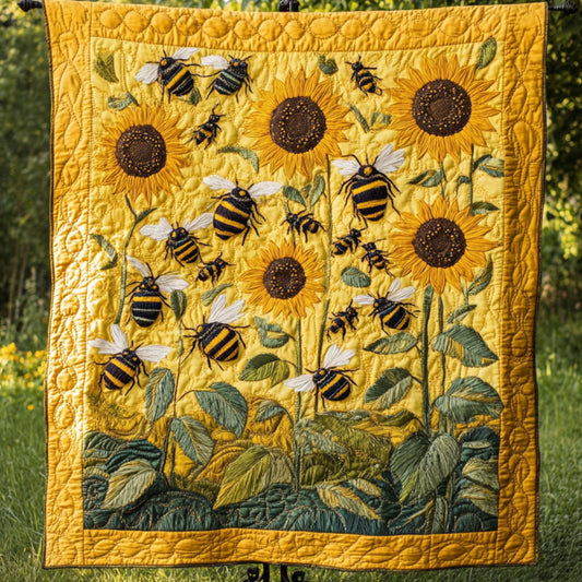 Hive and Bloom Quilted Blanket NCU0NT4710