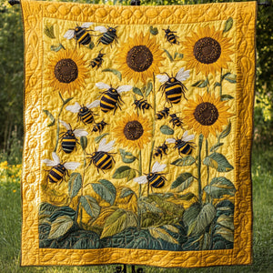 Hive and Bloom Quilted Blanket NCU0NT4710