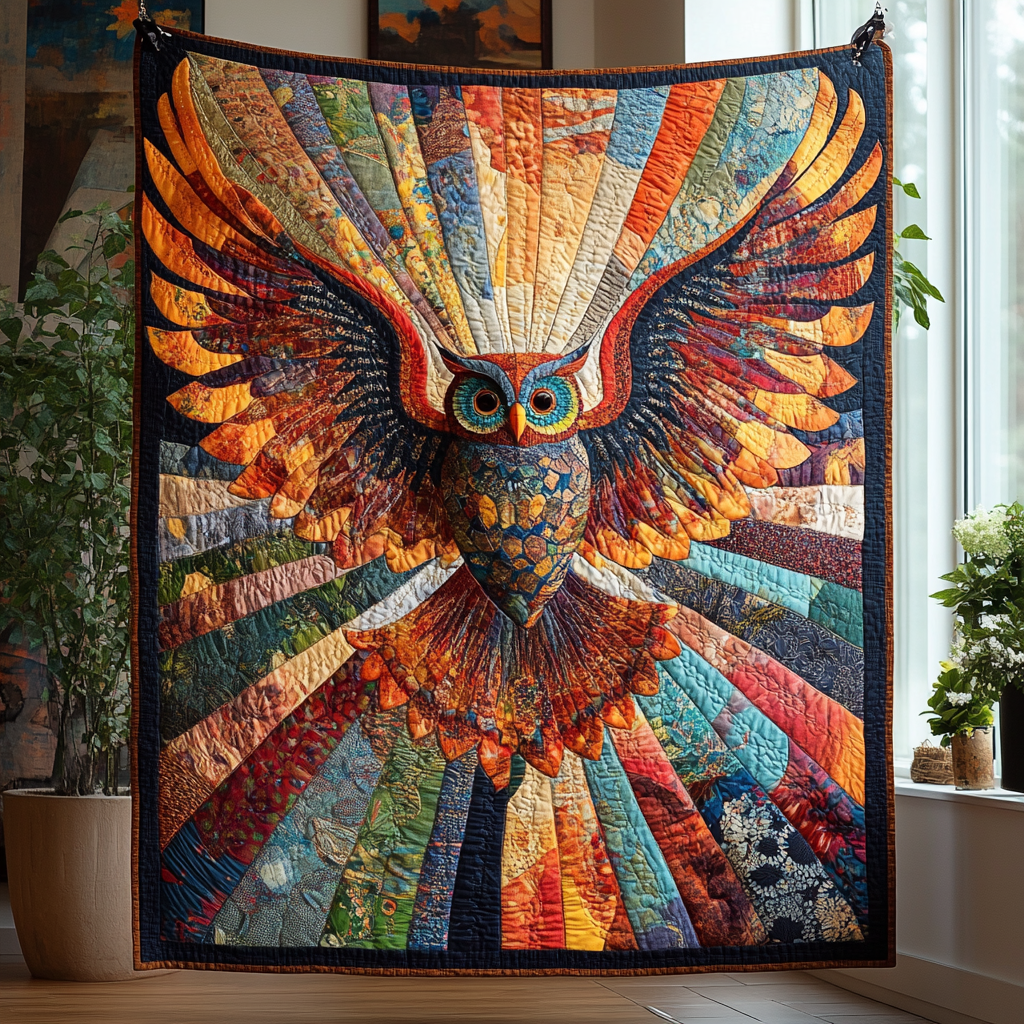 Hoot and Harmony Quilted Blanket NCU0DV3307