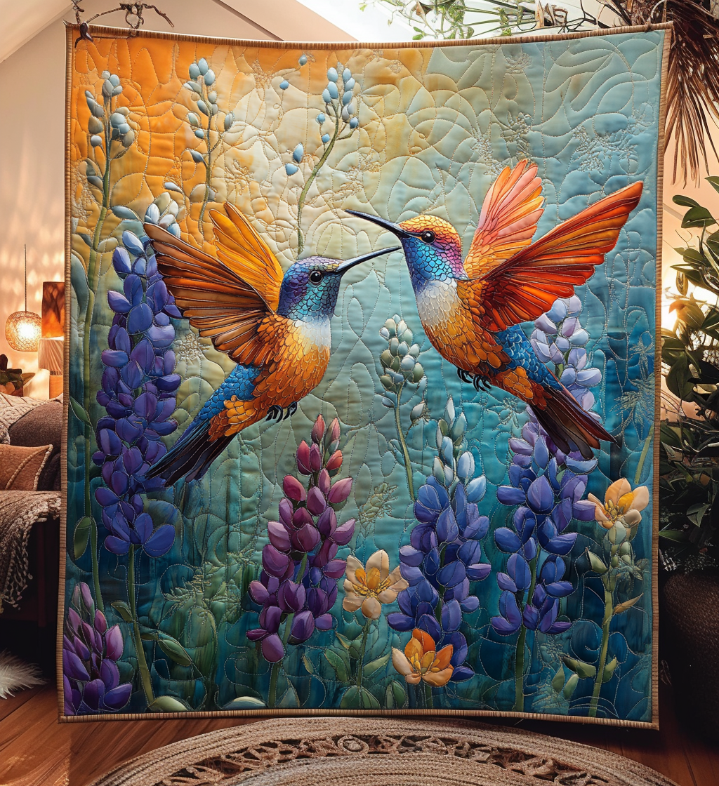 Hummingbird Serenade Quilted Blanket 01acxa100425