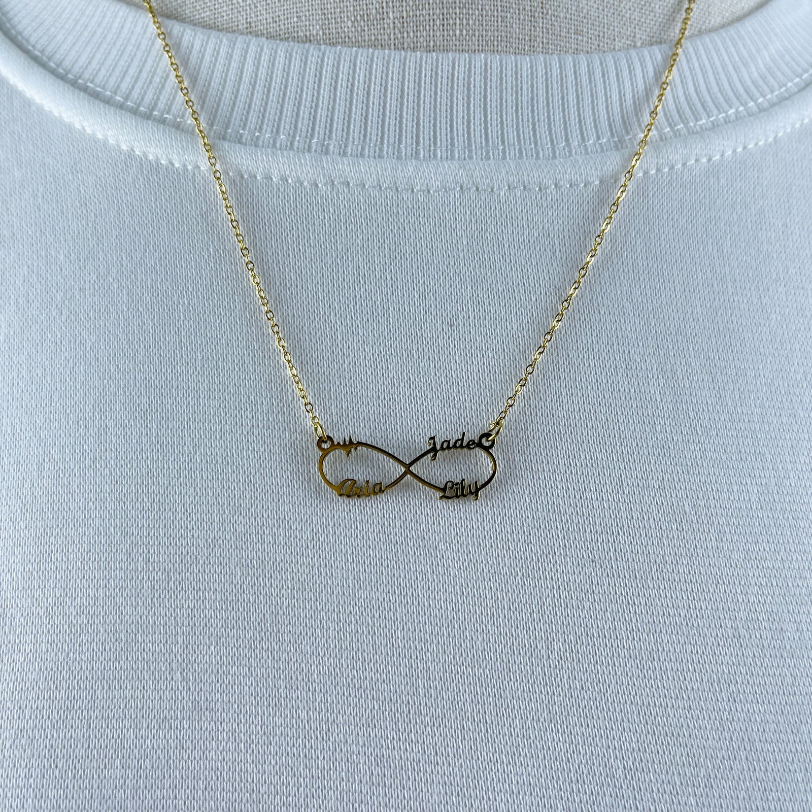Personalized Name Necklace- Infinity Love Charm 15 16acxx140325-Homacus