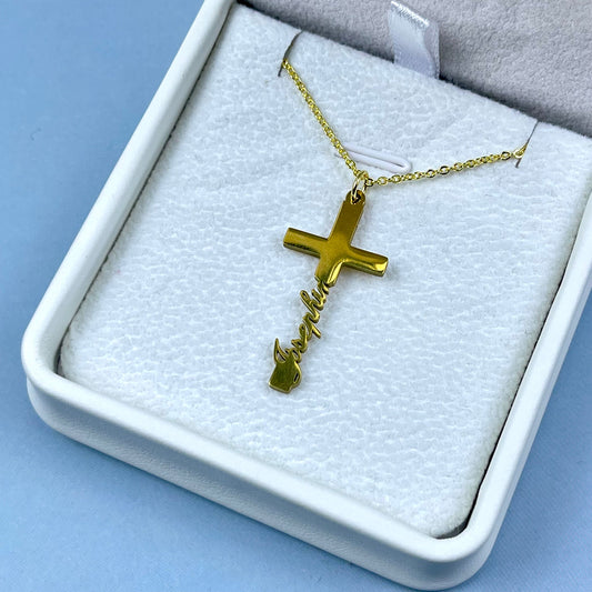 Personalized Cross Name Necklace 29-Homacus