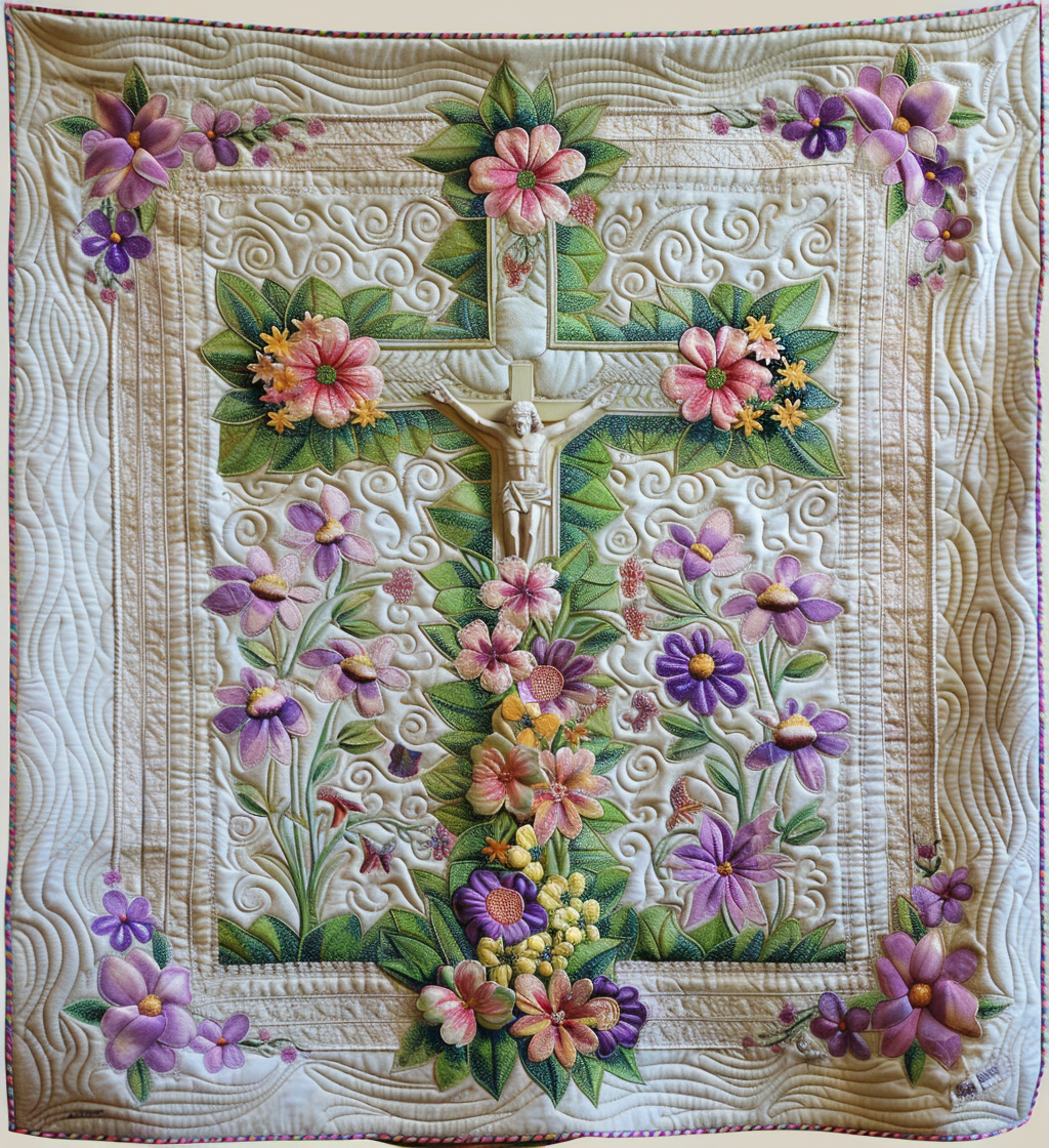 Jesus Is Our Lord And Savior Quilted Blanket 01acxd140425