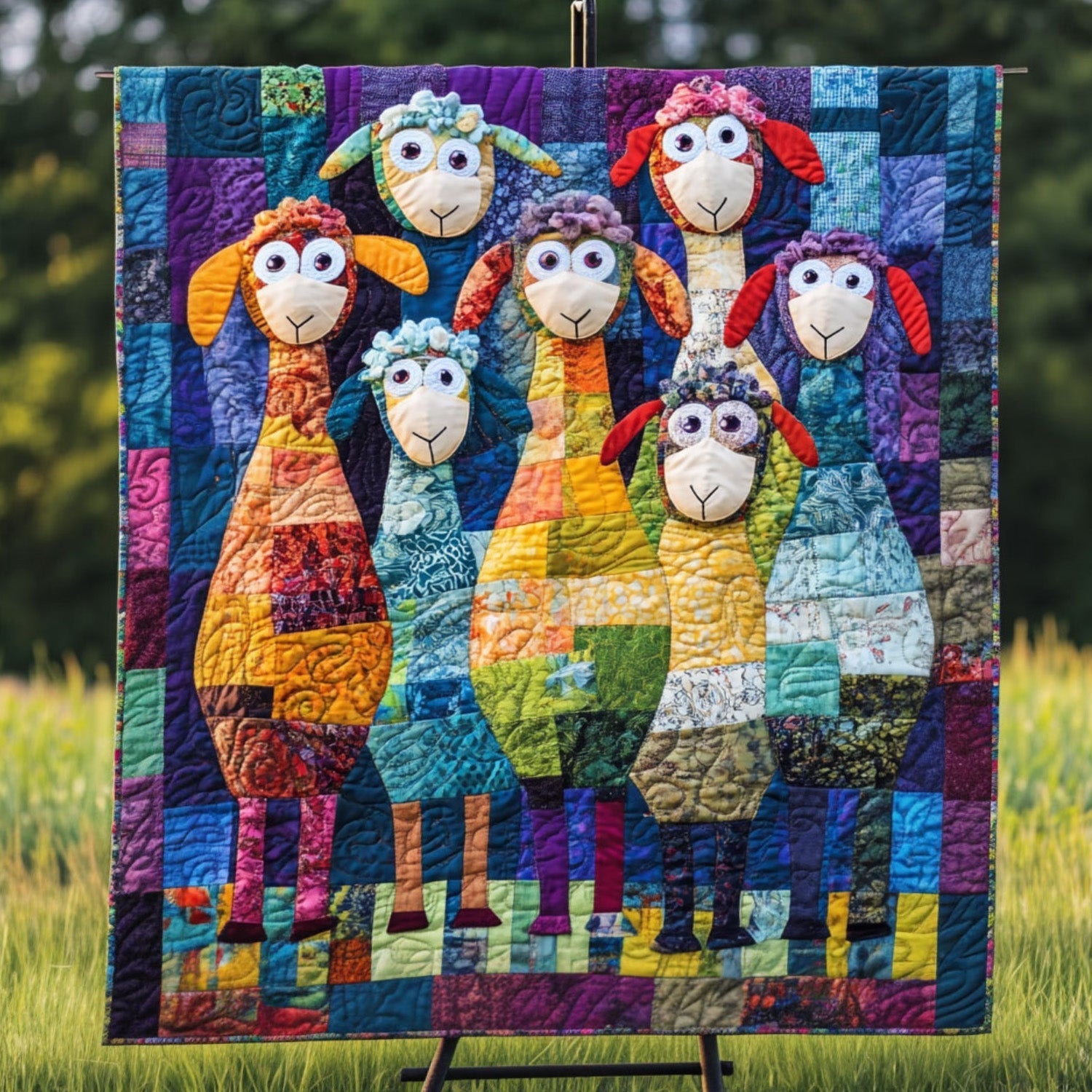 Jolly Farm Frolic Quilted Blanket NCU0PT5264