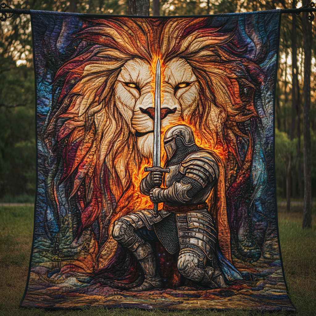 Lion Knight Quilted Blanket 12acxa110425