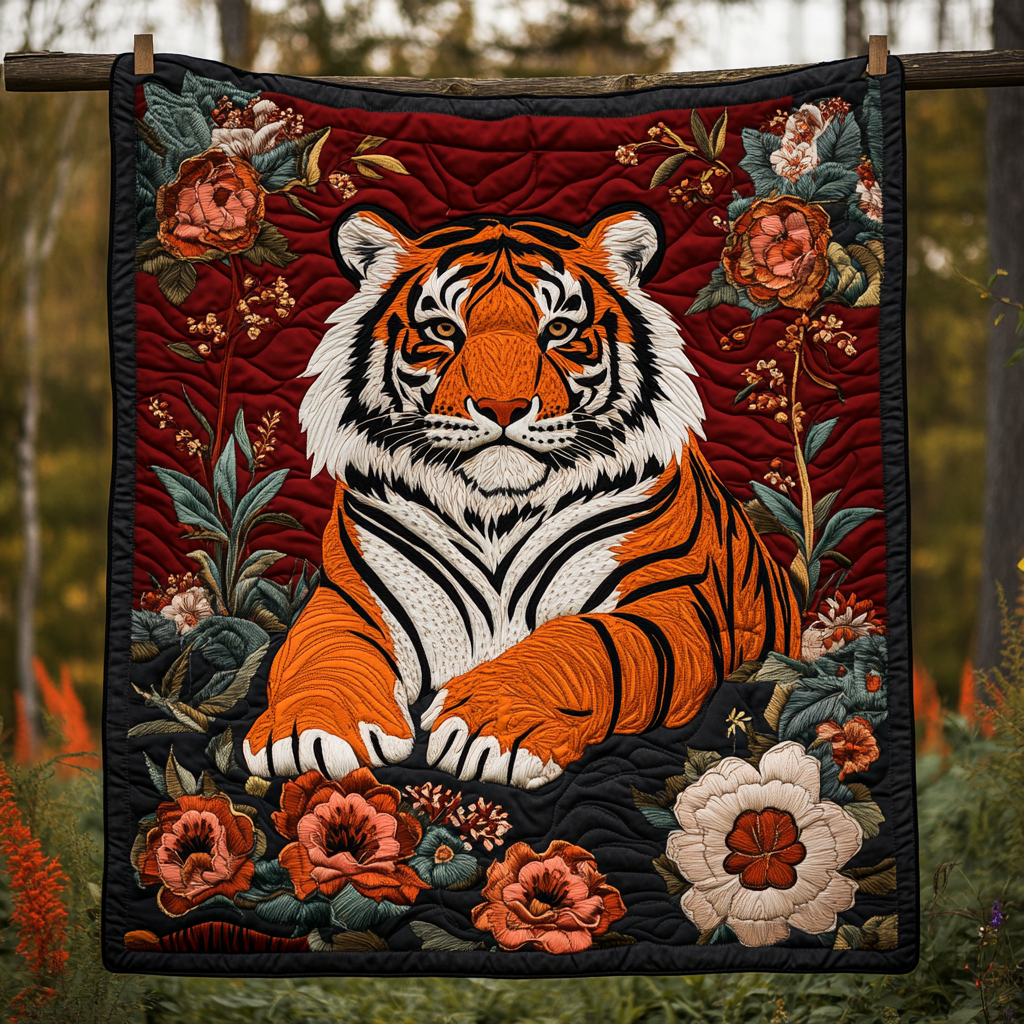 Lucky Tiger Quilted Blanket NCU0DV4194
