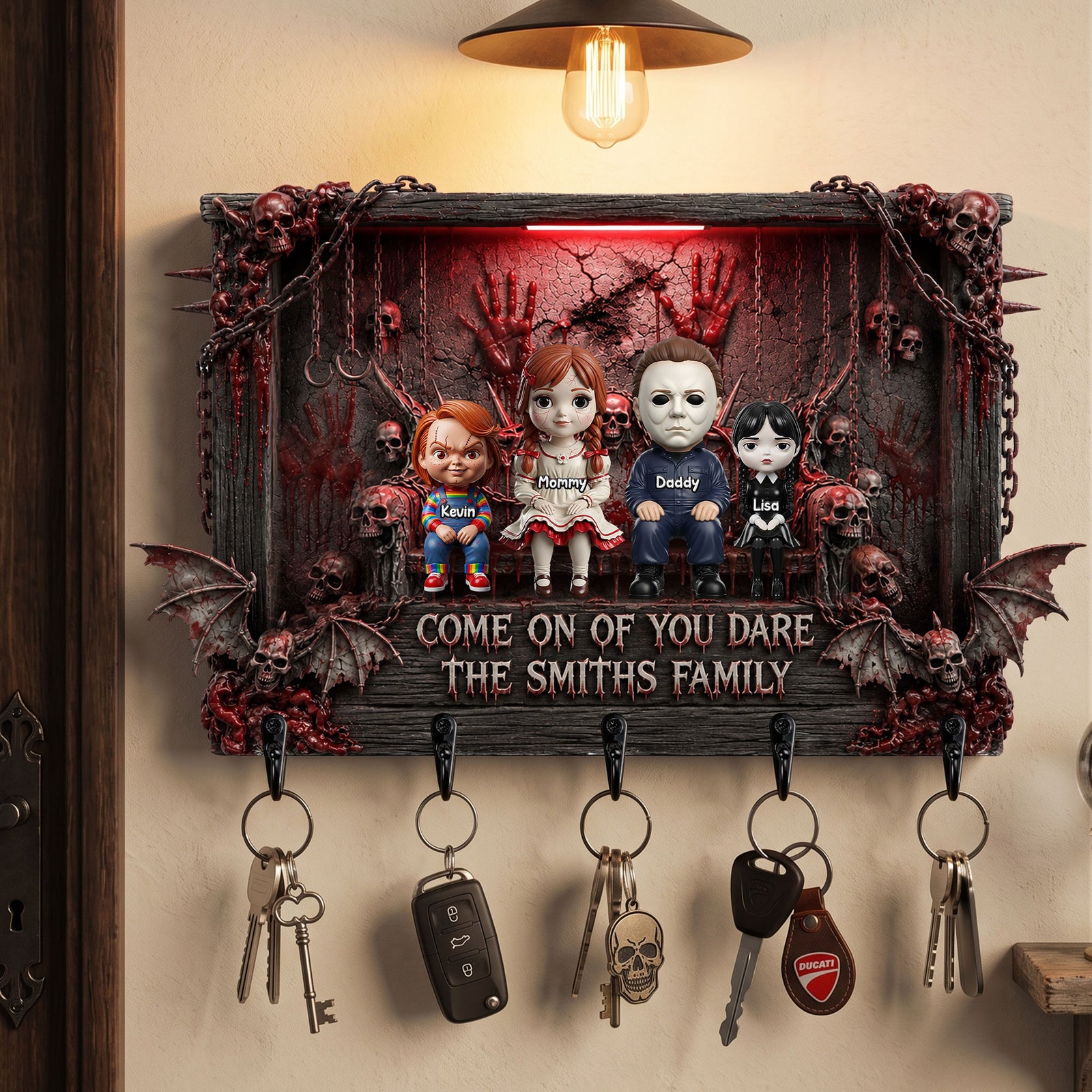Scary Family Key Hanger - Personalized Gifts For Family 05OHTI270726