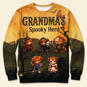 Spooky Highland Cows Mom 3D Shirt, Personalized Gifts For Mom & Grandma 03qhti180826