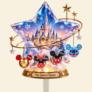 Sparkling Castle Family Tree Topper - Personalized Christmas Gifts For Family 02OHTI151026