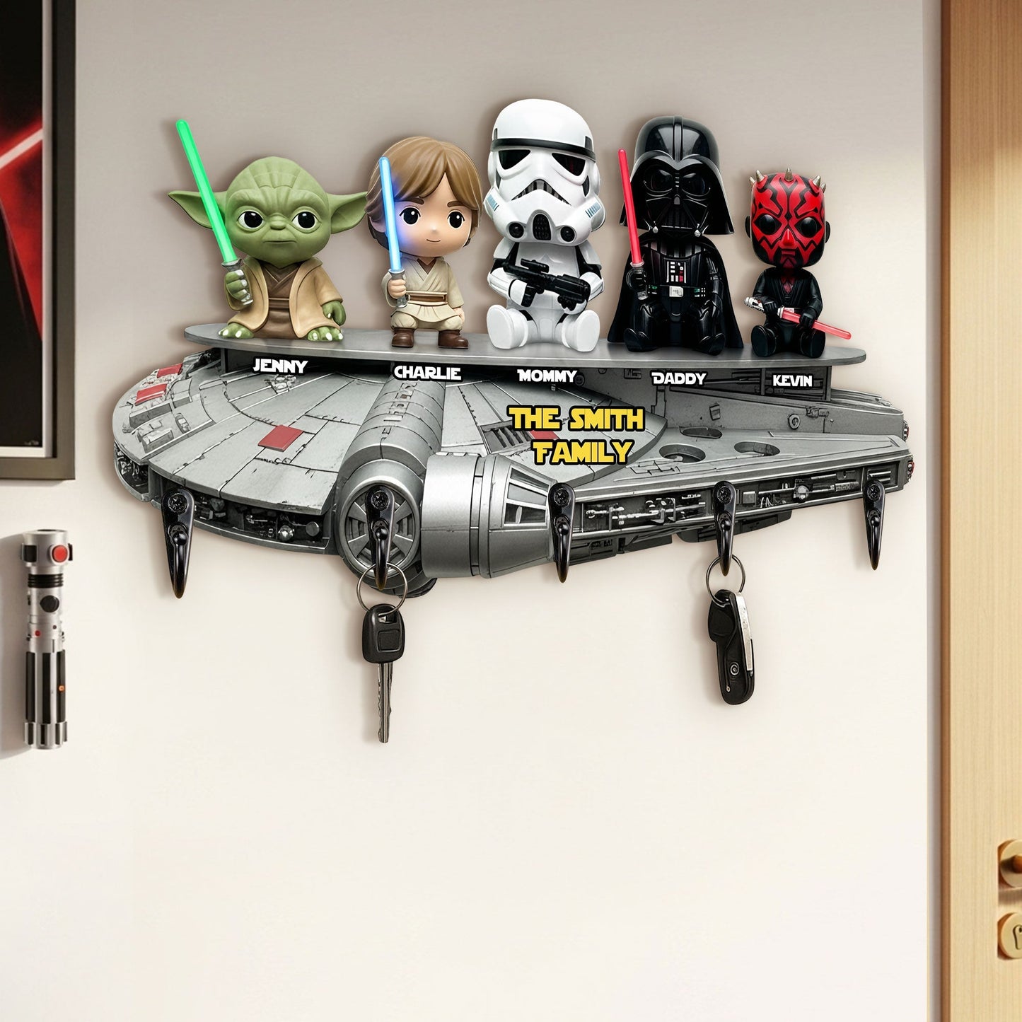 Galaxy Family Key Hanger - Personalized Gifts For Family 04hyti050925