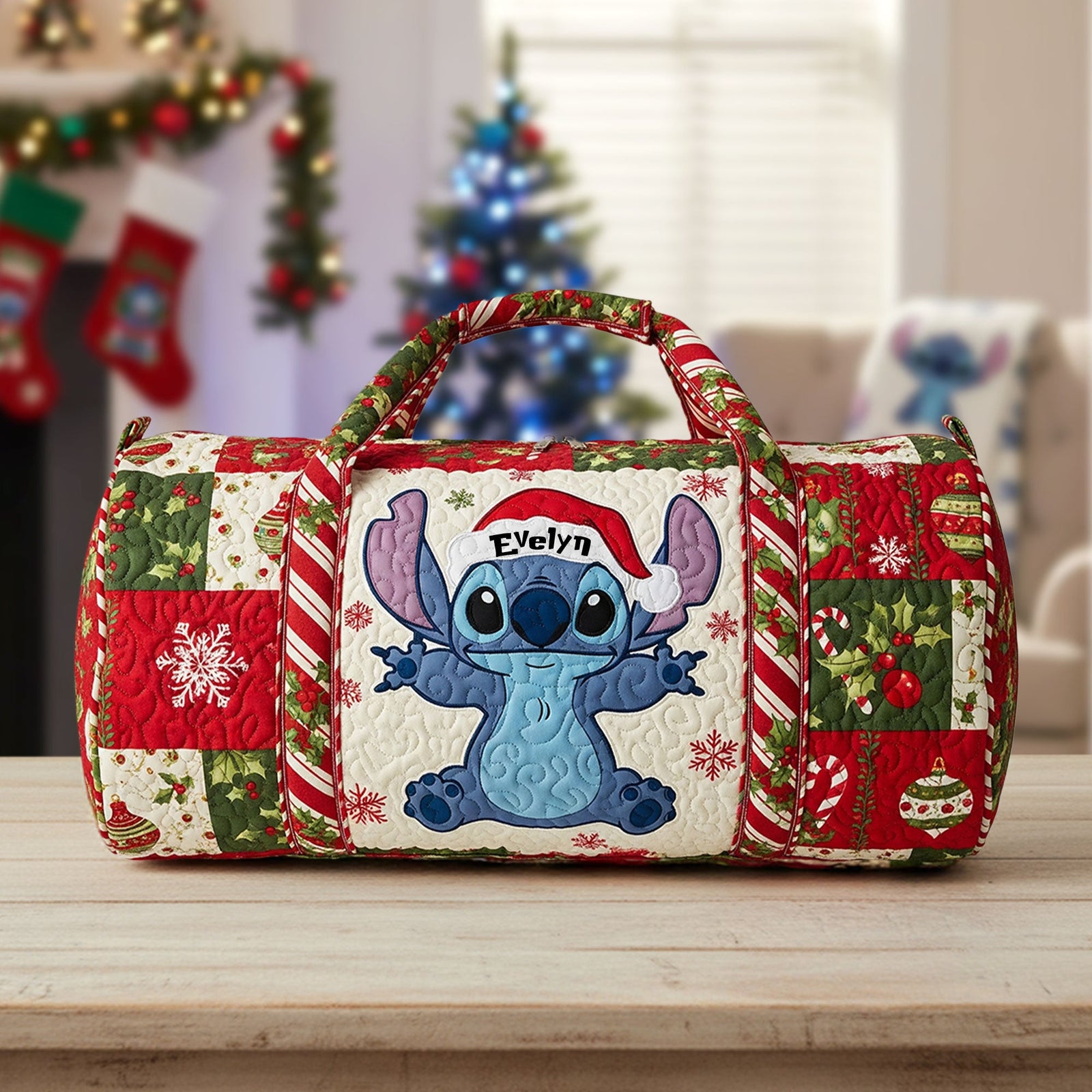 Christmas Quilted Duffle Bag - Personalized Gifts For Christmas 02TGTI050925
