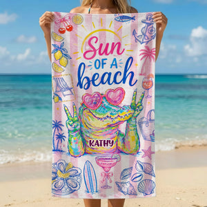 Preppy Sassy Girly Beach Towel, Personalized Gifts For Slay Girls 05qhti200726